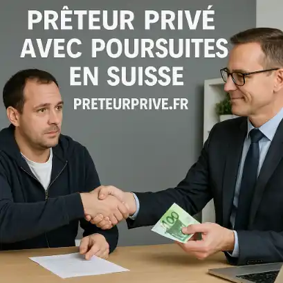 SUISSE PRÊTEUR PRIVÉ AVEC POURSUITES