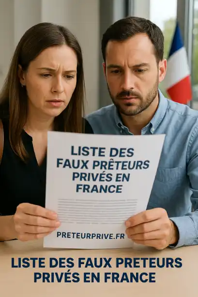 LISTE DES FAUX PRÊTEURS PRIVÉS