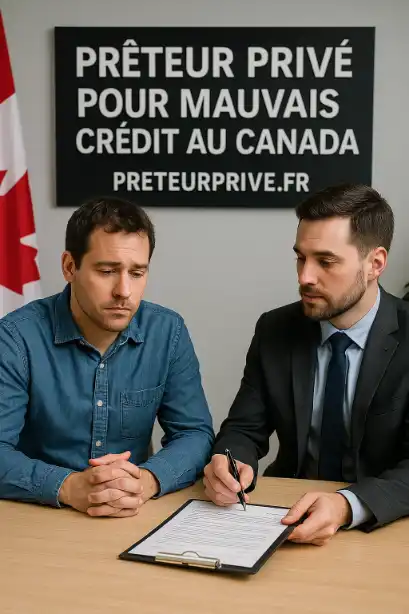 PRÊTEUR PRIVÉ POUR MAUVAIS CRÉDIT